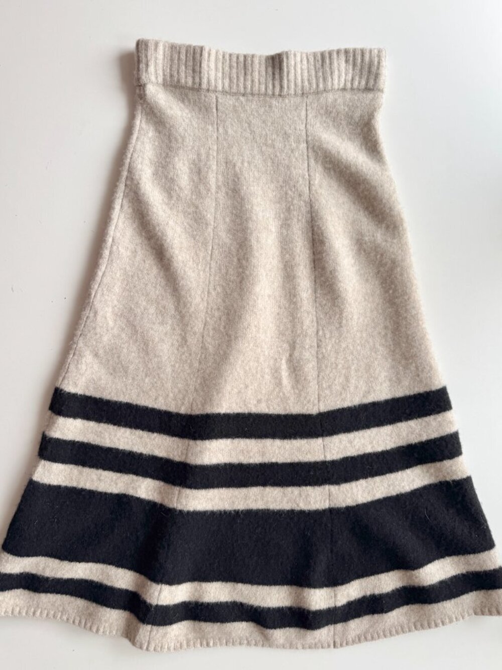 BANANA REPUBLIC Tulsi Blanket Stripe Wool Yak Blend Midi Sweater Skirt, Size S - Picture 7 of 12